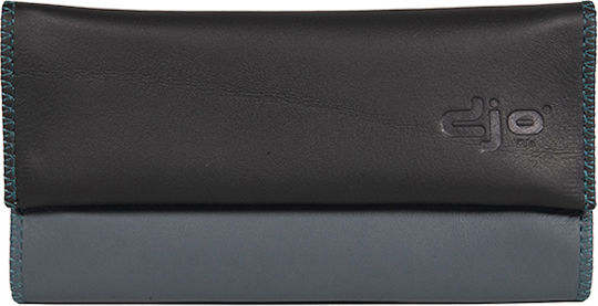 Djo Leather Tobacco Pouch With Magnetic Clasp Black