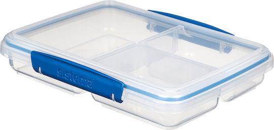 Sistema Plastic Lunch Box Split Blue 820ml