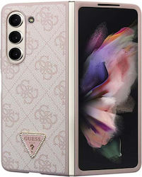 Guess 4g Plastic / Leather / Synthetic Leather Back Cover Pink (Galaxy Z Fold5)
