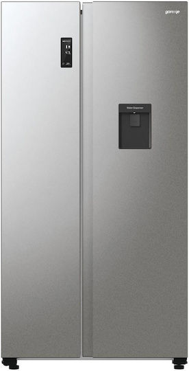 Gorenje Side-by-Side Refrigerator 547lt NoFrost H178.6xW91xD64.3cm Inox NRR9185EAXLWD