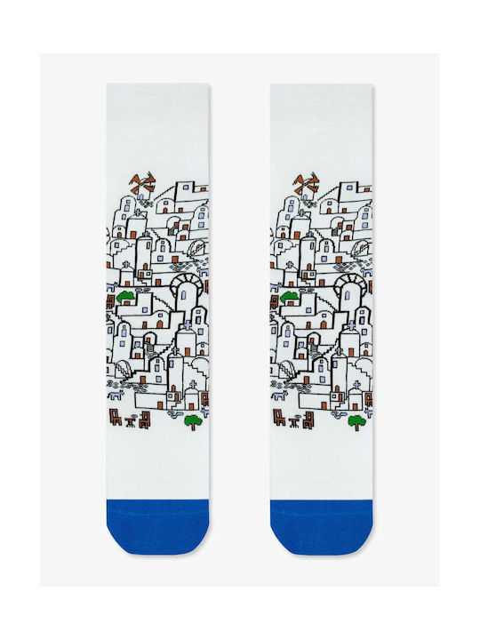 Axidwear Greek Island Socks White