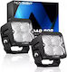 NovSight Square Waterproof Headlights Car LED Mazda 3 / 2 12 / 24V 40W 9.2cm with White Lighting 2pcs