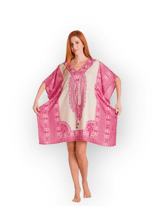 Rima Beachwear Γυναικείο Καφτάνι Παραλίας Ροζ