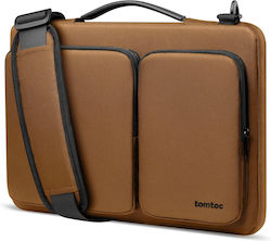 tomtoc Defender A42 Τσάντα Ώμου / Χειρός για Laptop 14" σε Καφέ χρώμα