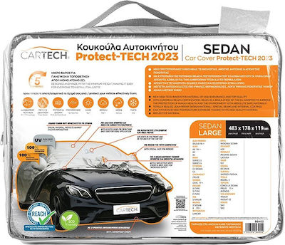 Cartech Κουκούλα 483x178cm Αδιάβροχη Large για Sedan