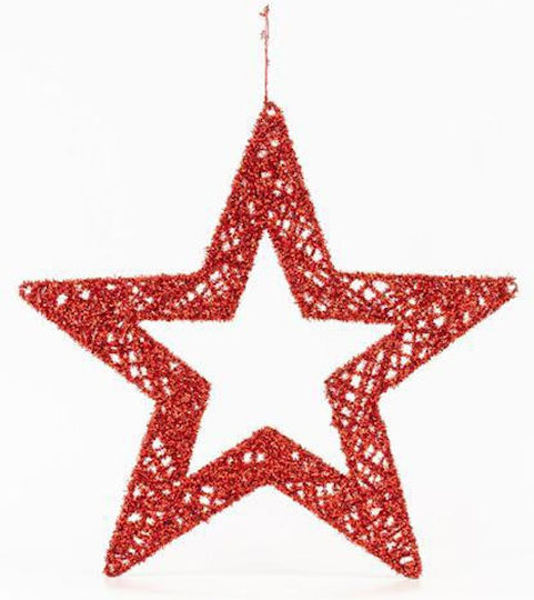 Eurolamp Plastic Christmas Decorative Hanging Star 45x26x47cm 3pcs Red
