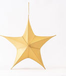 Eurolamp Χριστουγεννιάτικο Διακοσμητικó Κρεμαστό Αστέρι Υφασμάτινο Χρυσό
