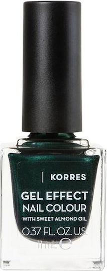Korres Gel Effect Glossy Βερνίκι Νυχιών Μακράς Διαρκείας Velvet Green 89 11ml