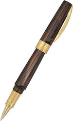 Visconti Πένα Γραφής Καφέ με Μπλε Μελάνι