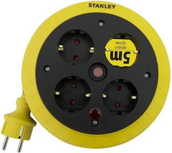 Stanley Verlängerungskabel Rolle 4 Steckdosen mit 5m Kabel