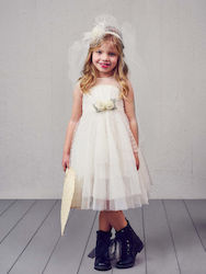 Designer's Cat White Tulle Baptism Dress