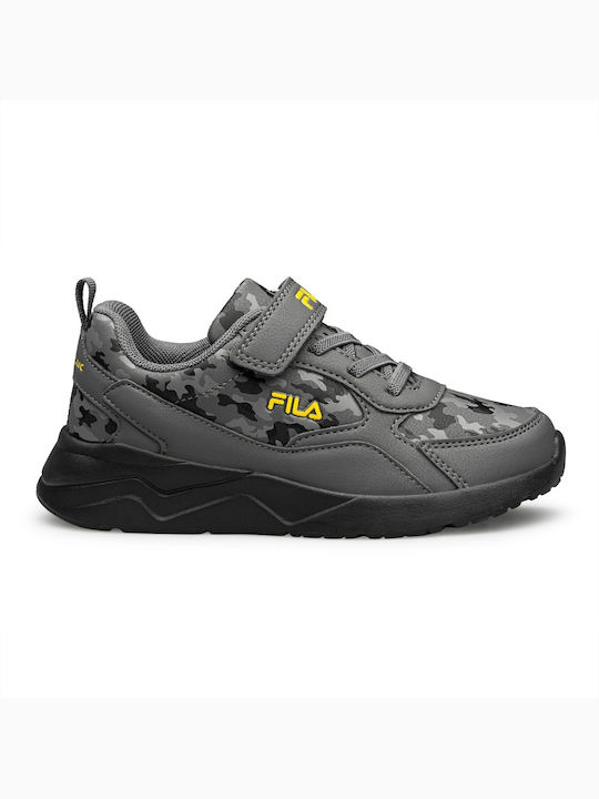 Fila Memory Kids Sneakers for Boys with Laces & Strap Gray