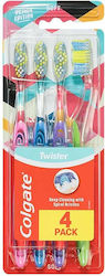 Colgate Twister Manual Toothbrush Soft 4pcs