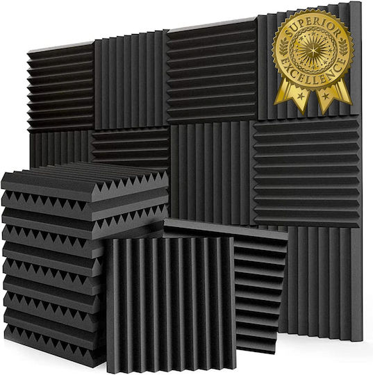 Ichopolis Sound Absorbing Panel (25pcs) in Design Wedge 30cm x 30cm x 25mm
