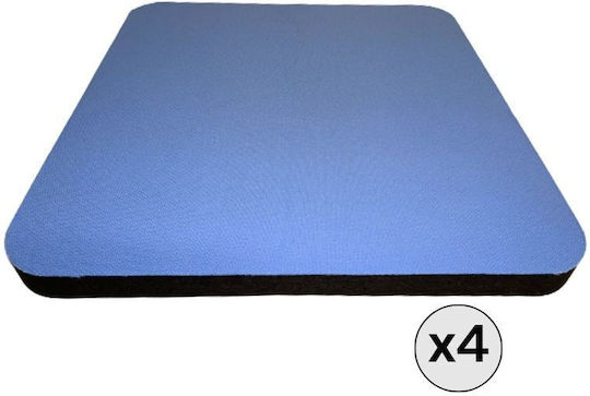 Audiodesigner Square STYLE-600/600 Light Blue Audio Treatment Material Panel Set (4 Pieces) 60cm x 60cm x 40mm in Blue Color