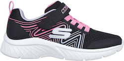 Skechers Kids Sneakers for Girls with Laces & Strap Black