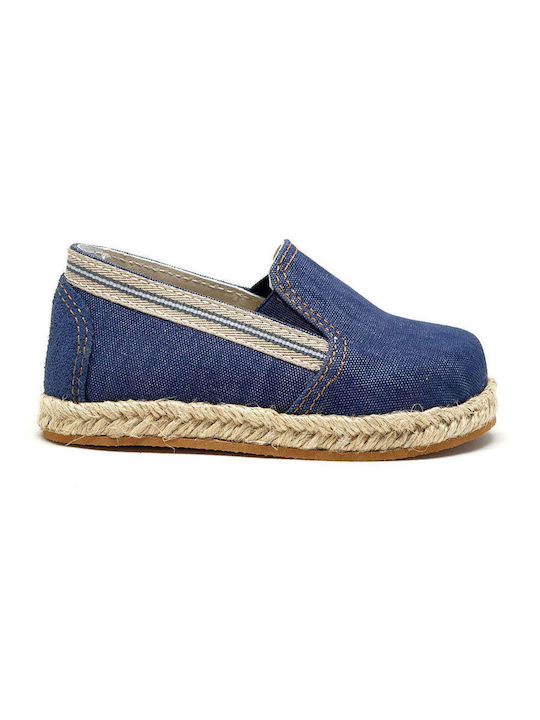 Designer's Cat Christening Leather Espadrilles Blue