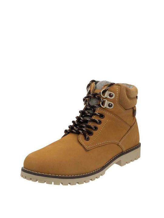 Mayoral Kids Leather Boots with Zipper Tabac Brown