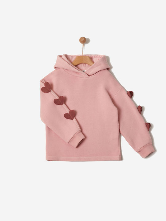 Yell Oh! Kids Sweatshirt with Hood Pink