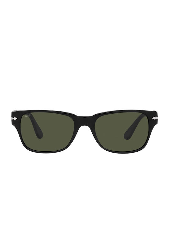 Persol Sunglasses with Black Plastic Frame and Green Lens PO3288 95/31