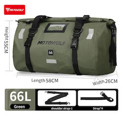 Motowolf B66L-BK Σάκος Ουράς Μοτοσυκλέτας Αδιάβ...