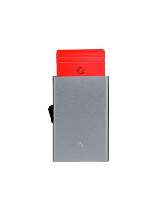C-Secure Ανδρικό Πορτοφόλι Καρτών με RFID Γκρι
