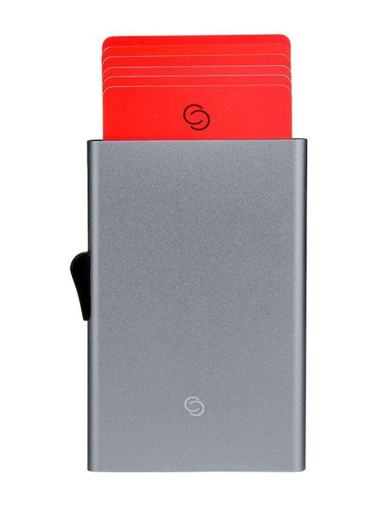 C-Secure Мъжко Портмоне За Карти С RFID Сиво