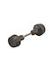 Thirard Lever Middle Door with Rosette Pair Brown