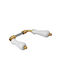 Thirard Lever Middle Door with Rosette Pair White