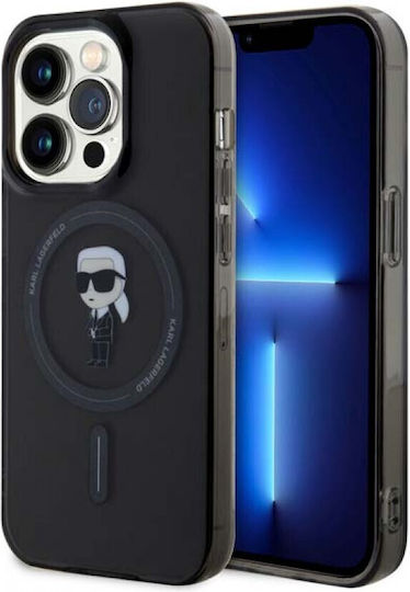 Karl Lagerfeld Iml Ikonik Umschlag Rückseite Silikon Schwarz (iPhone 15 Pro)