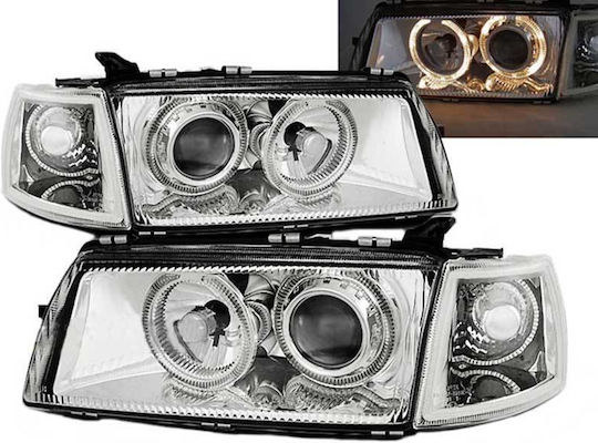 Depo Front Lights Angel Eyes Opel Vectra Set 2 Pieces