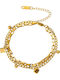 Charmy Damen Armband Kette aus Stahl Vergoldet