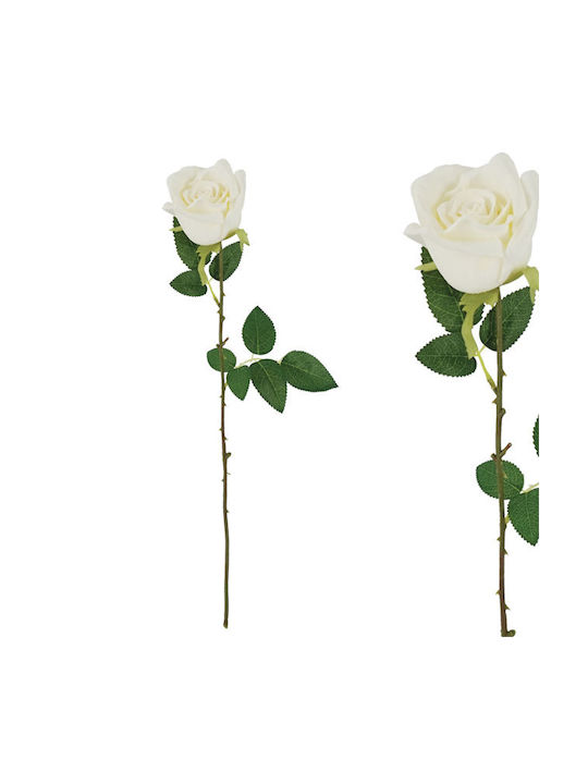 Marhome Artificial Decorative Branch Rose Μπουμπουκι Ecru 8cm 1pcs 00-00-18063-2