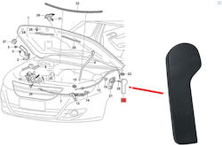 Λαβή Ανοίγματος Καπό Κινητήρα για Volkswagen Passat CU-000797 Λαβή Ανοίγματος Καπό Κινητήρα για Volkswagen Passat CU-000797