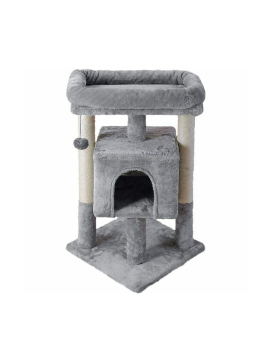 Animal Scratching Post Cat Trees Gray 3 levels 41x41x72cm
