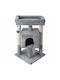 Animal Scratching Post Cat Trees Gray 3 levels 41x41x72cm