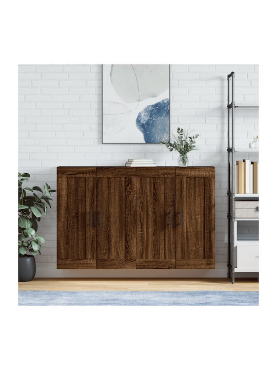 Wall Mounted Living Room Cabinet made of Brown ...
