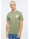 Mustang Men's Short Sleeve T-shirt Khaki