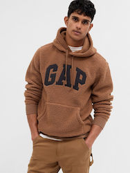 GAP Men's Sweatshirt with Hood & Pockets Brown