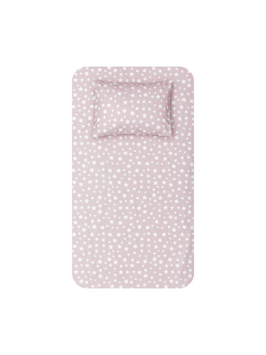 Borea Sheet Set Single Cotton Stars Lila 160x22...