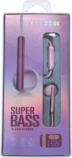 Earbuds Handsfree με Βύσμα 3.5mm Ροζ Χρυσό