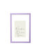 Wooden Wall-Mounted Photo Frame with Purple Frame