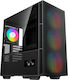 Deepcool CH560 Digital Gaming Midi Tower Computer Case with Window Panel and RGB Lighting Black