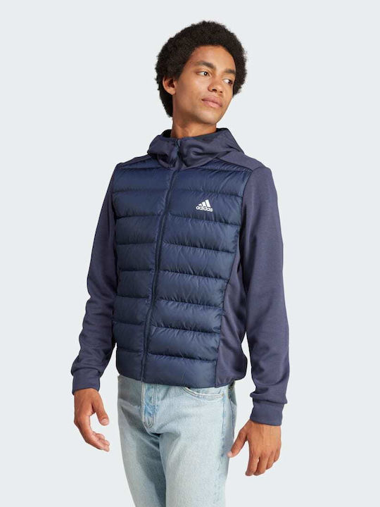 Adidas Geacă pentru bărbați de iarnă Puffer Albastru