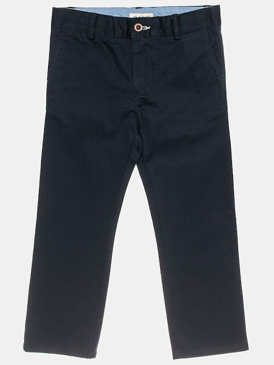 Kids' Chino Fabric Pants Navy Blue