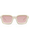 Meller Nayah Sunglasses with White Frame and Pink Polarized Lens NAY3-ICEPINK