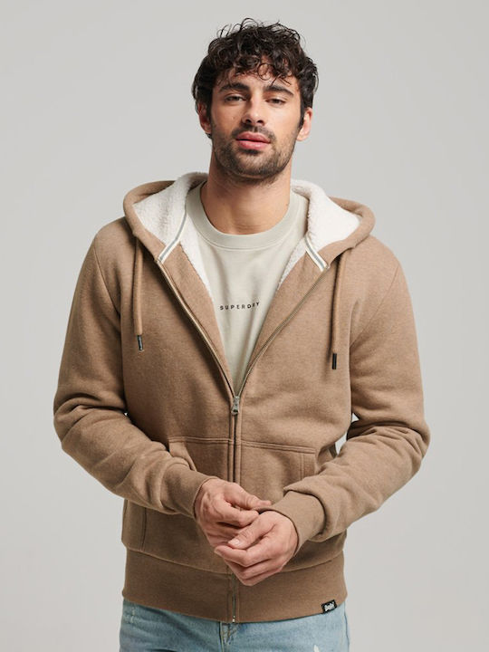 Superdry Borg Lined Sweatshirt mit Kapuze Beige