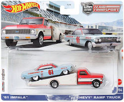 Hot Wheels Premium Car Culture Team Transport 61 Impala 72 Chevy Ramp Truck For Ages 3+