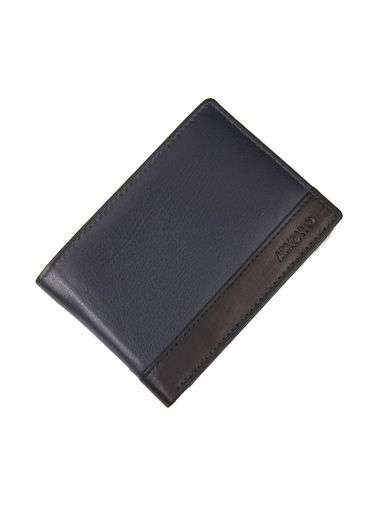 Armonto Armodo Δερμάτινο Ανδρικό Πορτοφόλι Καρτών με RFID Μπλε