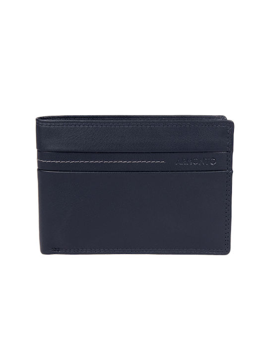 Armonto Men's Leather Card Wallet with RFID Blue